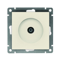 Розетка телевизионная TV 1-м СП Афина механизм сл. кость (ivory) Universal A0027-I