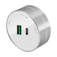 MULTITRACK Розетка 2хUSB тип АС 18 Вт,  5 В3 А БЕЛЫЙ MTK13003W