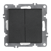 Arvia Electric, L/K Механизм, Выключатель двухклавишный, (графит)