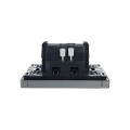 FORTE&PIANO Выключатель 1-клавишный проходной 10А FP503 сталь IEK