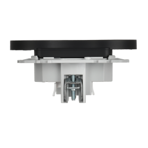 FLITE Розетка 2-местная без заземления с защитными шторками безвинтовое крепление 10А РСш02-1-ФлЧ черный IEK