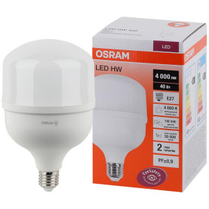 Лампа светодиодная LED HW T 40Вт (замена 400Вт) матовая 4000К нейтр. бел. E27 4000лм угол пучка 200град. 140-265В PF>/=09 OSRAM 4058075576810