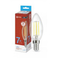 Лампа светодиодная LED-СВЕЧА-deco 7Вт свеча прозрачная 6500К холод. бел. E14 810лм 230В IN HOME 4690612029665