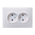 Розетка двойная IEK КВАРТА, скрытый монтаж, белый, ERK20-K01-10-K