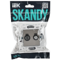 SKANDY Розетка двойная TV+SAT SK-A13N металл никель IEK