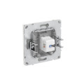 Компьютерная розетка RJ-45 без шторки, кат.5е одинарная, KANT, белый песок
