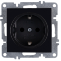 Arvia Electric, L/K Механизм, Розетка с заземлением, (черный)