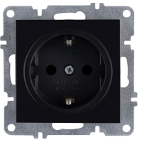 Arvia Electric, L/K Механизм, Розетка с заземлением, (черный)
