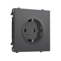 MS656010 Комплект механизма электрической розетки SIGMA Антрацит серый 50Hz 2P+E с/з 16A-250V QUANT PRO (SP6560, PR141)