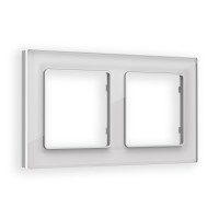 AF330402 Рамка ALFA Platos Серебро Стекло органическое 2-ая AMBRELLA VOLT