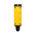 Розетка (колодка) трехместная с крышкам каучук 2P+PE 250V 16А IP54 желтая DYNEL