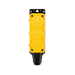 Розетка (колодка) трехместная с крышкам каучук 2P+PE 250V 16А IP54 желтая DYNEL