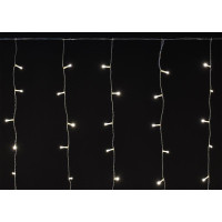 Гирлянда Занавес 2х2м 240LED тепл. бел. IP44 провод прозр. 230В транзит IEK LGDU201-1-240-L2-T-S-44