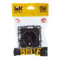 BRITE Розетка 1-местная с заземлением без защитных шторок 16А РС11-1-0-БрТБ темная бронза IEK