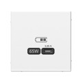 ARTGALLERY USB РОЗЕТКА тип-С 65Вт высокоскор.заряд. QC, PD, механизм, БЕЛЫЙ GAL000127