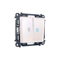 MA204040 Комплект механизма 2-кл проходного выключателя с подсветкой 10000K ALFA Жемчуг QUANT AP2040, VM120, G29B AMBRELLA VOLT