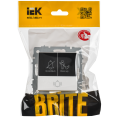 BRITE Кнопка звонка с индикацией для отелей 10А ВС10-1-9-БрАБ арктический белый IEK