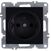 Arvia Electric, L/K Механизм, Розетка 1-а без земли, (черный)