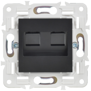 SKANDY Розетка компьютерная двойная RJ45 кат.5E SK-K03Bl черный IEK