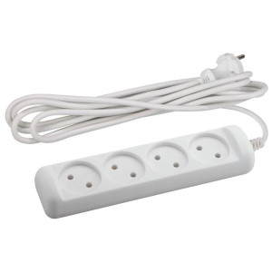 Удлинитель 4х5м без заземл. 10А IP20 U-4-5m-2х1 ПВС 2х1 Эра Б0028363