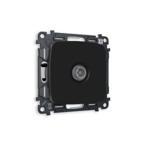 MO813030 Комплект механизма TV розетки проходной OMEGA Черный матовый 5-1000 MHz 4dB QUANT OP8130, VM211 AMBRELLA VOLT