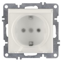Arvia Electric, LK Механизм, Розетка с заземлением с крышкой, белый