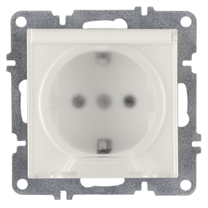 Arvia Electric, LK Механизм, Розетка с заземлением с крышкой, белый