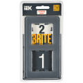 BRITE Рамка 2-местная РУ-2-2-Бр стекло графит RE IEK
