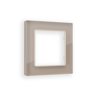 AF380601 Рамка ALFA Platos Серо-бежевый Стекло закаленное натуральное 1-ая AMBRELLA VOLT