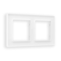 AF380102 Рамка ALFA Platos Белый Стекло закаленное натуральное 2-ая AMBRELLA VOLT