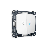 MO124020 Комплект механизма 2-кл выключателя с подсветкой 10000K OMEGA Белый матовый QUANT OP1240, VM115, G17B AMBRELLA VOLT