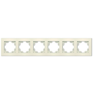 Рамка 6-м Афина универс. сл. кость (ivory) Universal A1043-I