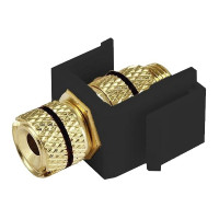 Вставка Keystone с аудиоразъемом Banana, черная маркировка, RIKETT черный (147404/2 BK)