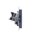 BRITE Розетка двойная RJ11+RJ45 кат.5E РК/Т12-БрМ маренго IEK
