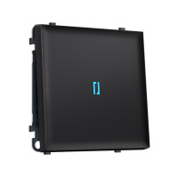 MS802020 Комплект механизма 1-кл выключателя с подсветкой 10000K SIGMA Черный матовый 10A-250V QUANT PRO (SP8020, PR101, G17B)