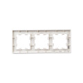 BRITE Рамка 3-местная РУ-3-2-Бр стекло розовый матовый IEK