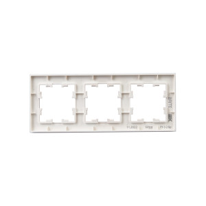 BRITE Рамка 3-местная РУ-3-2-Бр стекло розовый матовый IEK