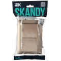 SKANDY Розетка 2-местная и крышкой 16А в сборе IP44 SK-R12Sa песочный IEK