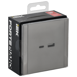 FORTE&PIANO Розетка USB A+C 18Вт FP551 сталь IEK
