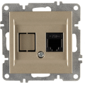 Arvia Electric, L/K Механизм, Розетка компьютерная (Rj45 Cat6), (титан)