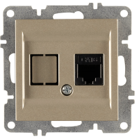 Arvia Electric, L/K Механизм, Розетка компьютерная (Rj45 Cat6), (титан)