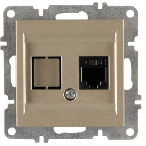 Arvia Electric, L/K Механизм, Розетка компьютерная (Rj45 Cat6), (титан)