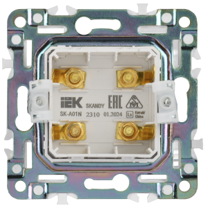 SKANDY Аудиорозетка 4-местная SK-A01N металл никель IEK