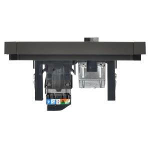 FORTE&PIANO Розетка двойная TV+RJ45 кат.5E FP336 серый IEK