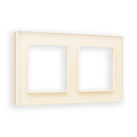 AF380302 Рамка ALFA Platos Бежевый Стекло закаленное натуральное 2-ая AMBRELLA VOLT