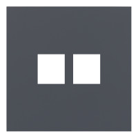Лицевая панель для двойной информационной розетки, базальт (35442 BT)