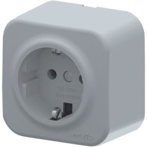 Arvia Electric, Aria, Розетка с заземлением, IP-20 (серый)