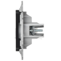 FLITE Розетка 2-местная RJ45/RJ11 категория 5Е/3 UTP РКТ5е/3-2-0-ФлЧ черный IEK