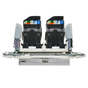 SKANDY Розетка компьютерная двойная RJ45 кат.5E SK-K03N металл никель IEK