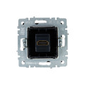 BRITE Розетка HDMI РHDMI-0-БрЧ черный IEK